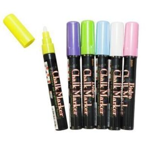 Blackboard Chalk Marker Fluor-Kynä Pyöreä Kärki 6 kpl