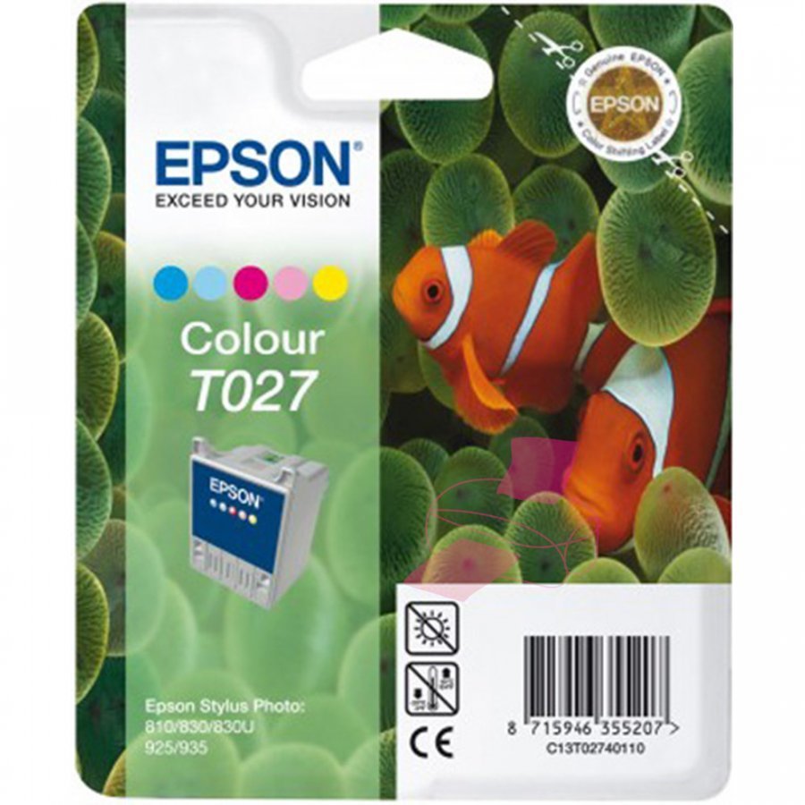 Epson T027 Viisivärinen Mustepatruuna