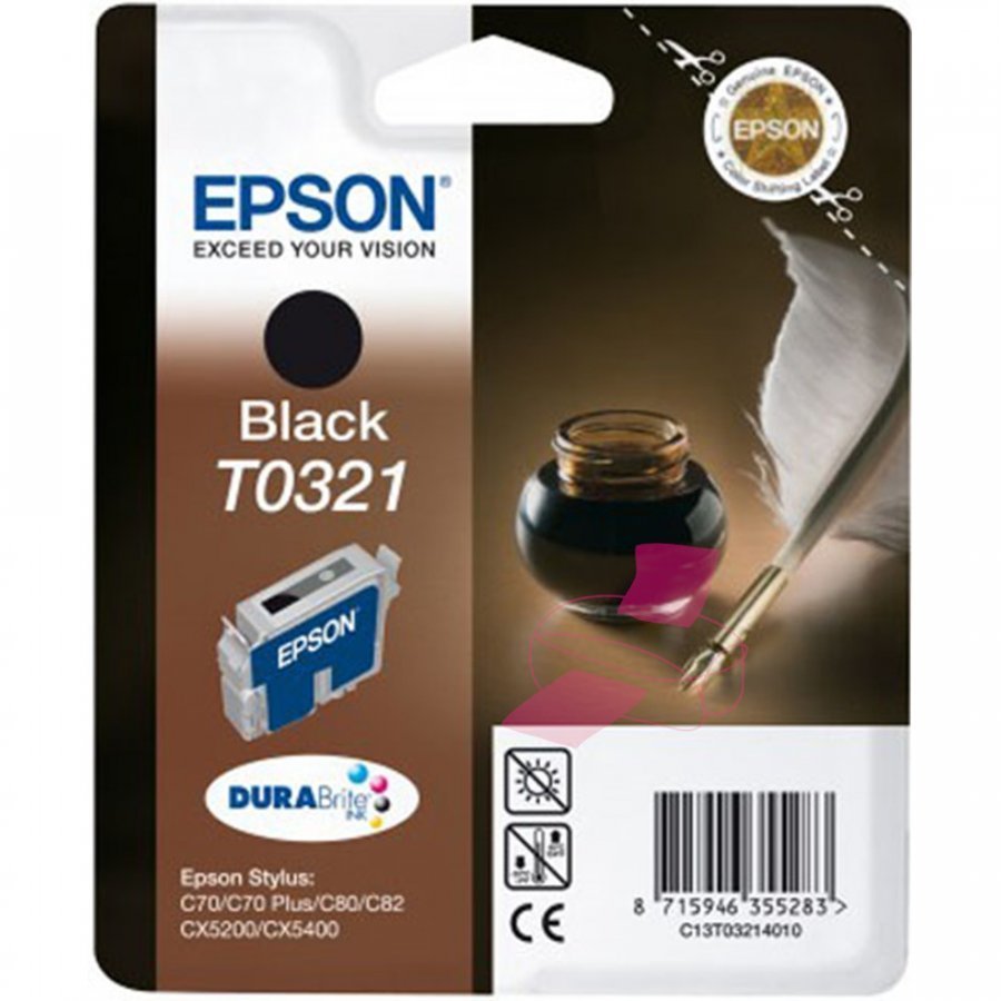 Epson T0321 Musta Mustepatruuna