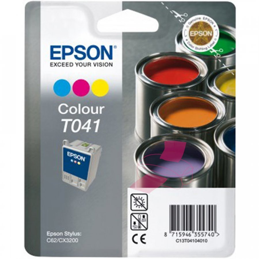 Epson T041 Kolmevärinen Mustepatruuna