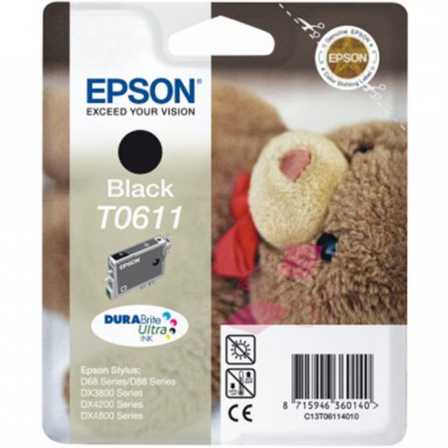 Epson T0611 Musta Mustepatruuna