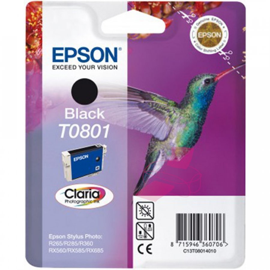 Epson T0801 Musta Mustepatruuna