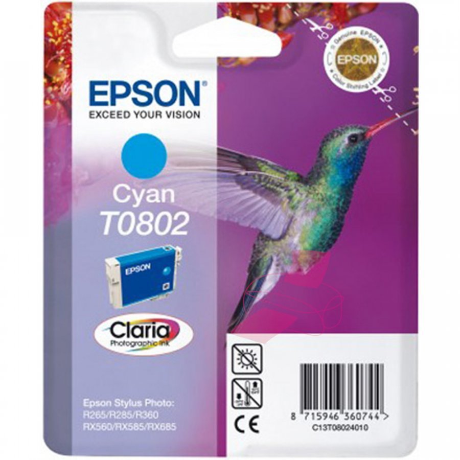 Epson T0802 Cyan Mustepatruuna