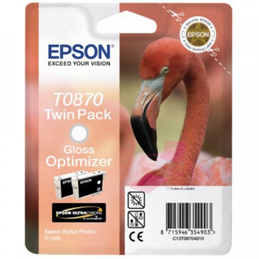 Epson T0870 Gloss Optimizer Mustepatruuna
