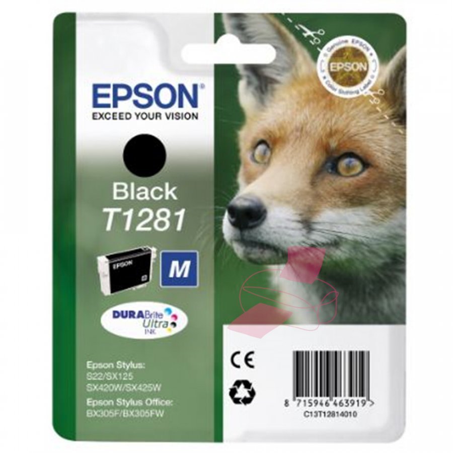 Epson T1281 Musta Mustepatruuna