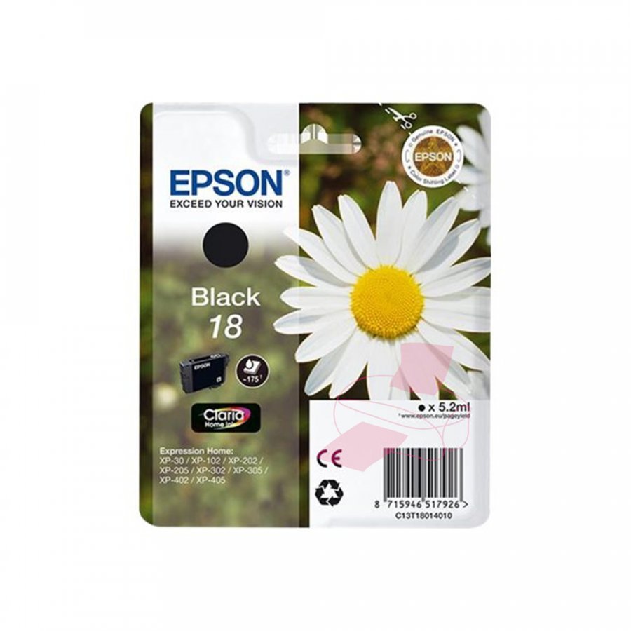 Epson T1801 Musta Mustepatruuna