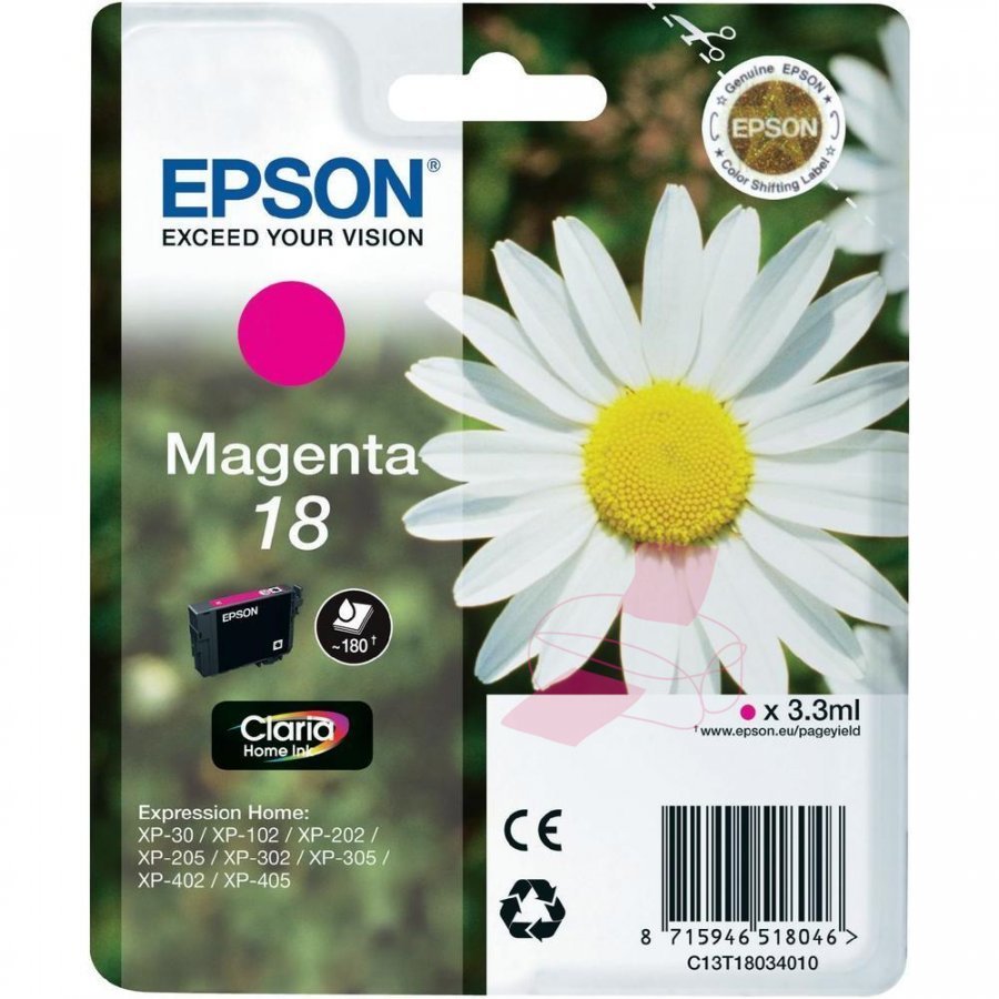 Epson T1803 Magenta Mustepatruuna