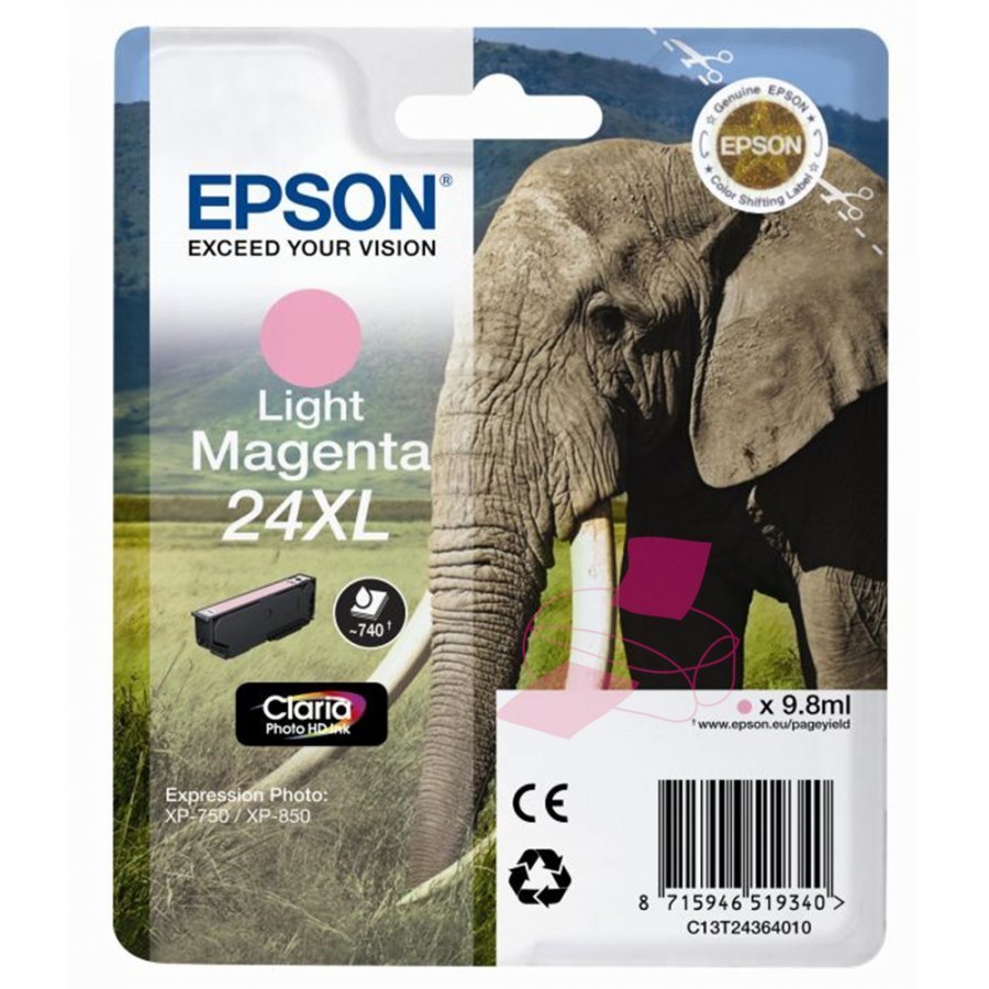 Epson T2436 Light Magenta Mustepatruuna