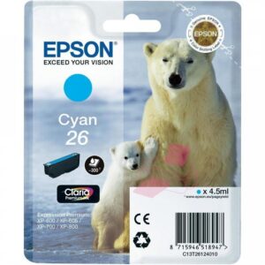 Epson T2612 Cyan Mustepatruuna