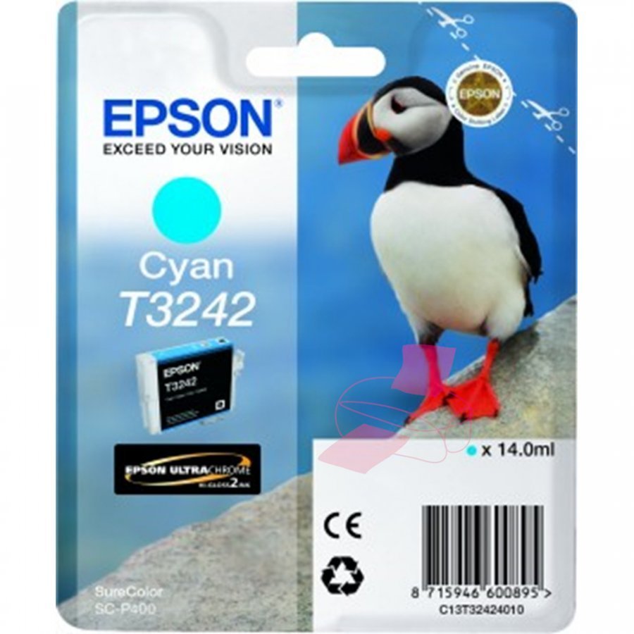 Epson T3242 Cyan Mustepatruuna