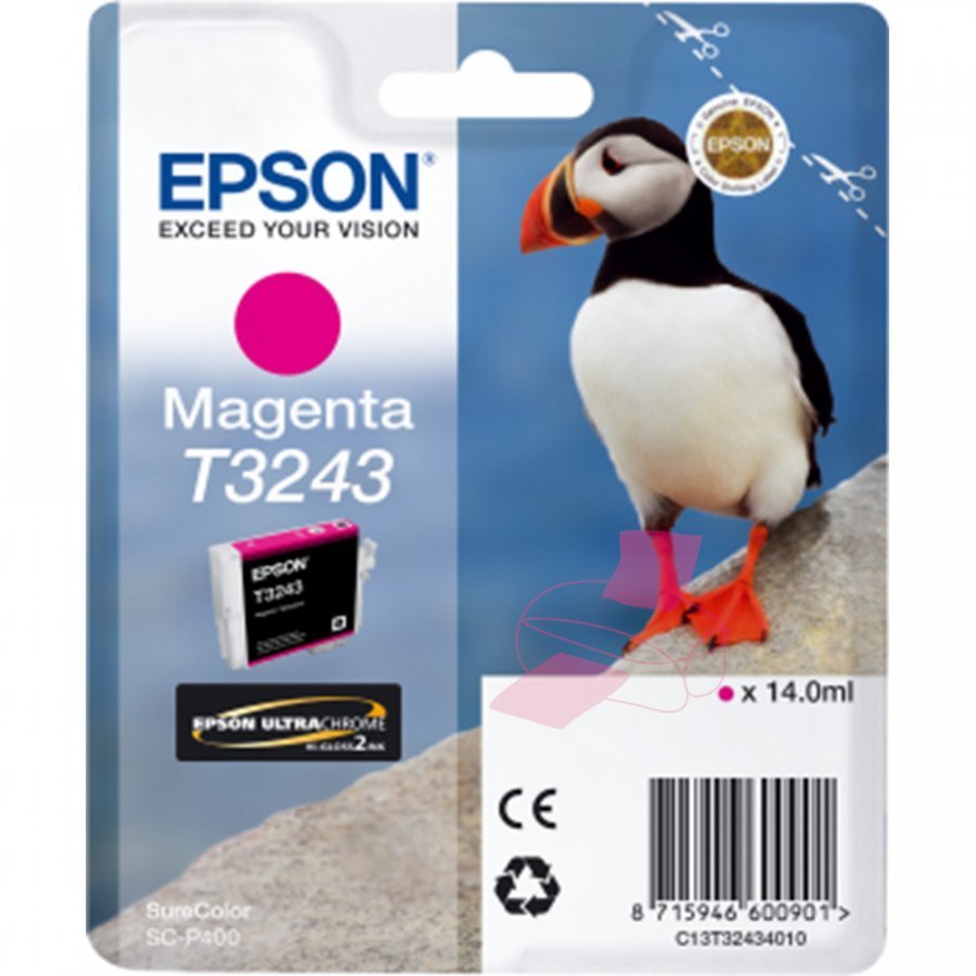 Epson T3243 Magenta Mustepatruuna