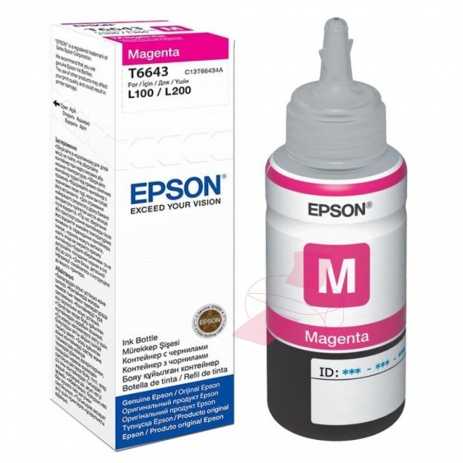 Epson T6643 Magenta Mustepullo