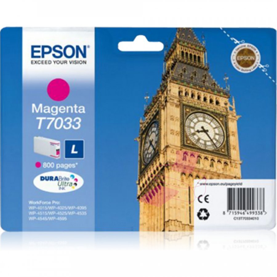 Epson T7033 Magenta Mustepatruuna