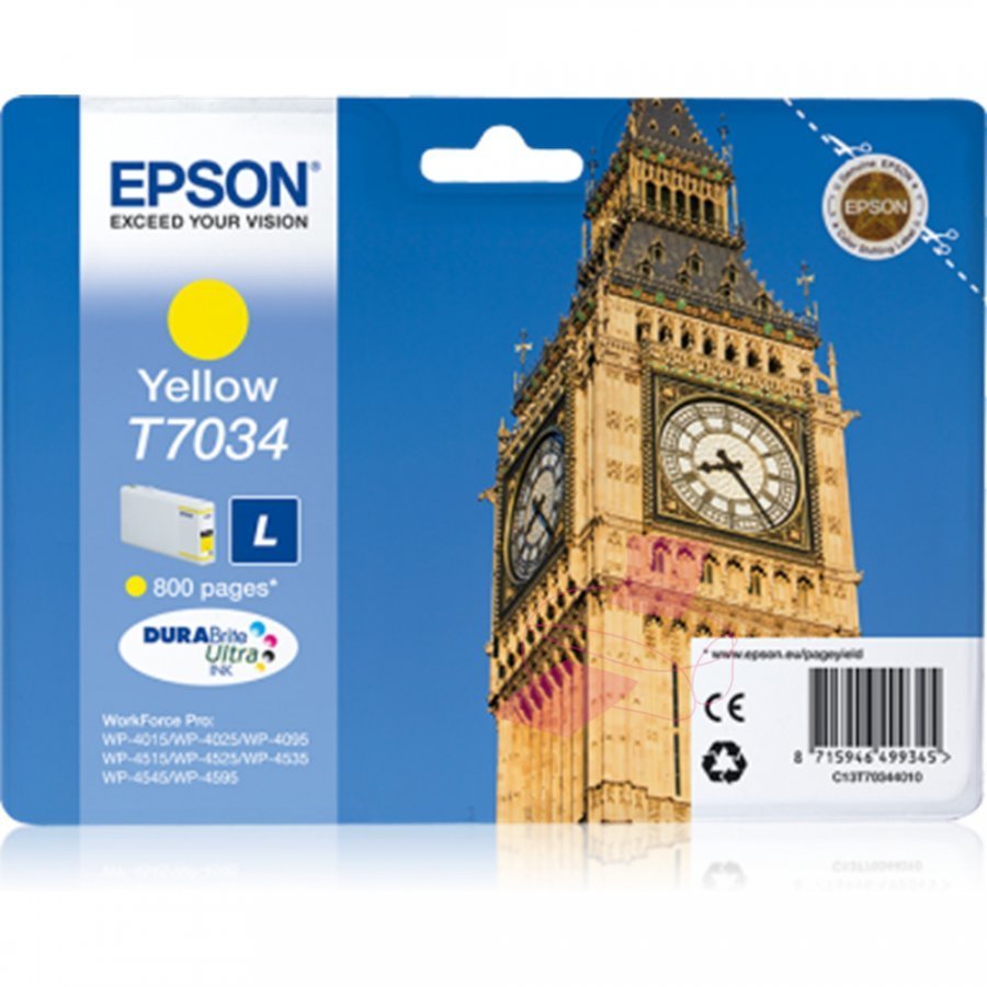 Epson T7034 Keltainen Mustepatruuna