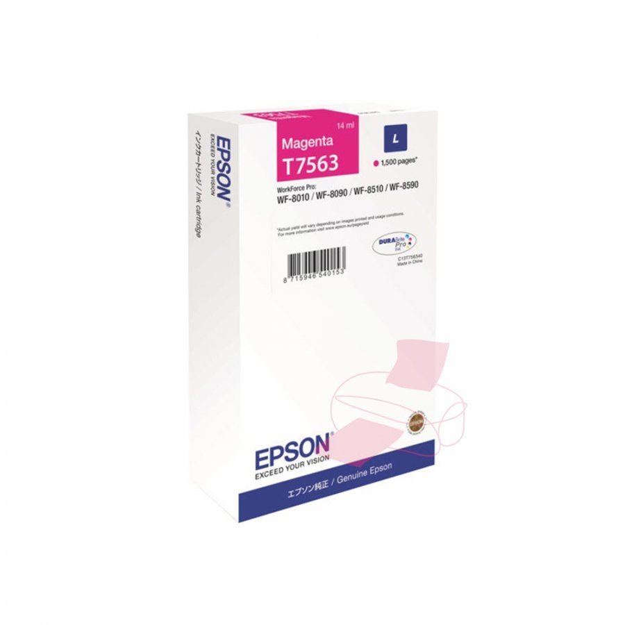 Epson T7563 Magenta Mustepatruuna