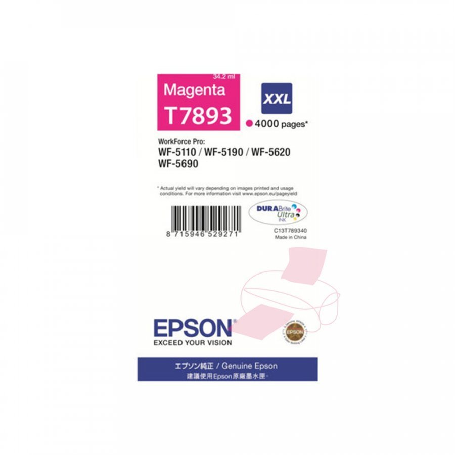 Epson T7893 Magenta Mustepatruuna