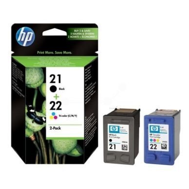 Hp 21 Mustekasetti Musta/Hp 22 Mustekasetti Kolmivärinen