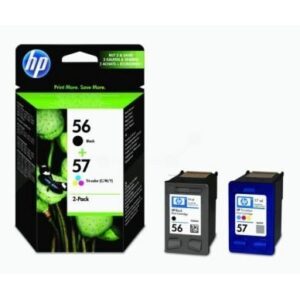 Hp 56 Musta/Hp 57 Kolmivärinen Alkuperäinen Kaksoispakkaus