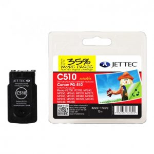 Jet Tec Canon Pg-510 Musta Mustekasetti