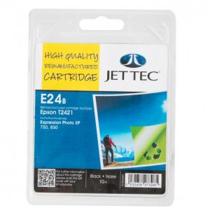 Jet Tec Epson E24b Musta Mustekasetti