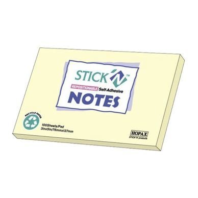 Notes 76x127 mm Keltainen Kierrätyspaperi 12