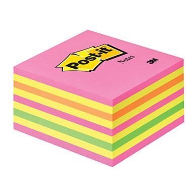Post-It Kuutio 76x76 mm Vaaleanpunainen/Keltainen