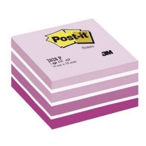 Post-It Kuutio 76x76 mm Vaaleanpunainen/Valkoinen