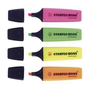 Yliviivauskynä Stabilo Boss 4 X 5 kpl